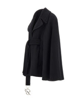BLUMARINE Cappa in panno con cintura BLACK Donna 