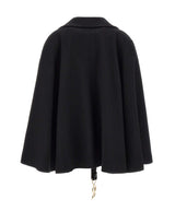 BLUMARINE Cappa in panno con cintura BLACK Donna 