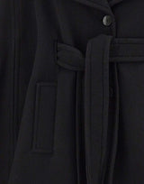 BLUMARINE Cappa in panno con cintura BLACK Donna 