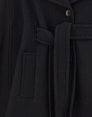 BLUMARINE Cappa in panno con cintura BLACK Donna 