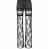 BLUMARINE Jeans con tulle e pizzo GREY Donna 