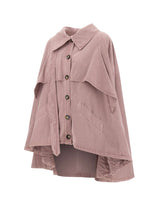 BLUMARINE Cappa asimmetrica in canvas Pink Donna 