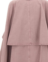 BLUMARINE Cappa asimmetrica in canvas Pink Donna 