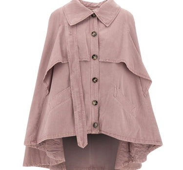 BLUMARINE Cappa asimmetrica in canvas Pink Donna 