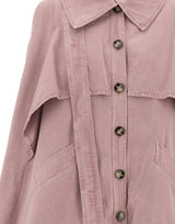 BLUMARINE Cappa asimmetrica in canvas Pink Donna 