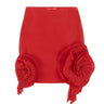 BLUMARINE Gonna corta in taffeta con rose 3D RED Donna 