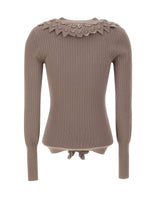 BLUMARINE Cardigan in maglia con ruches GREY Donna 