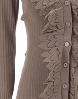 BLUMARINE Cardigan in maglia con ruches GREY Donna 