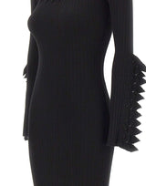 BLUMARINE Abito off-shoulder in maglia con ruches BLACK Donna 