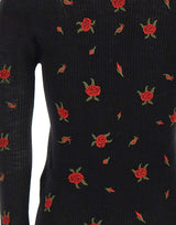 BLUMARINE Maglia in lana con rose ricamate BLACK Donna 