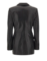 BLUMARINE Giacca monopetto in nappa BLACK Donna 