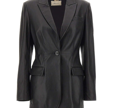 BLUMARINE Giacca monopetto in nappa BLACK Donna 