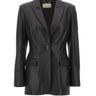 BLUMARINE Giacca monopetto in nappa BLACK Donna 