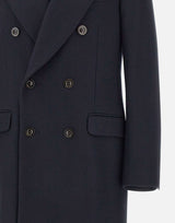BOGLIOLI Cappotto doppiopetto in misto lana BLUE Uomo 