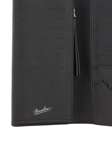 BORSALINO Portafogli in pelle BLACK Donna 