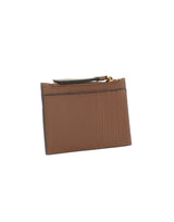 BORSALINO Portacarte in pelle con zip BROWN Donna 