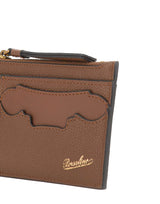 BORSALINO Portacarte in pelle con zip BROWN Donna 