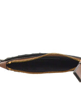 BORSALINO Portacarte in pelle con zip BROWN Donna 