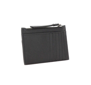 BORSALINO Portacarte in pelle con zip BLACK Donna 