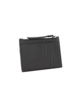 BORSALINO Portacarte in pelle con zip BLACK Donna 