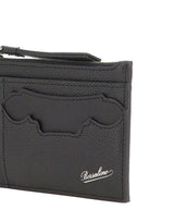 BORSALINO Portacarte in pelle con zip BLACK Donna 