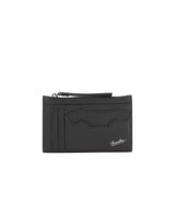 BORSALINO Portacarte in pelle con zip BLACK Donna 