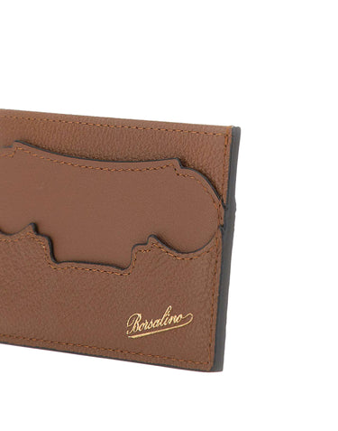 BORSALINO Portacarte in pelle BROWN Donna 