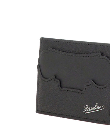 BORSALINO Portacarte in pelle BLACK Donna 