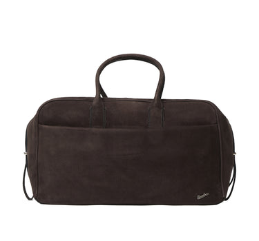 BORSALINO Borsone in pelle nabuk BROWN Uomo 