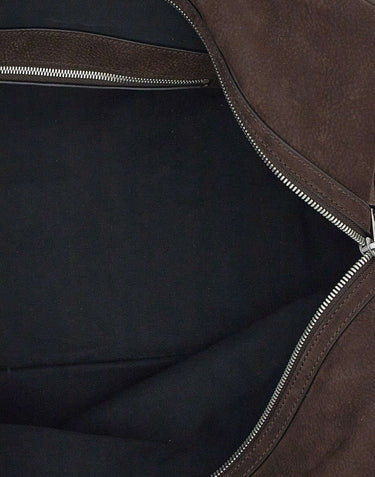 BORSALINO Borsone in pelle nabuk BROWN Donna 