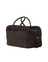 BORSALINO Borsone in pelle nabuk BROWN Uomo 