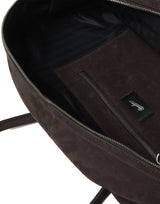 BORSALINO Borsone in pelle nabuk BROWN Uomo 