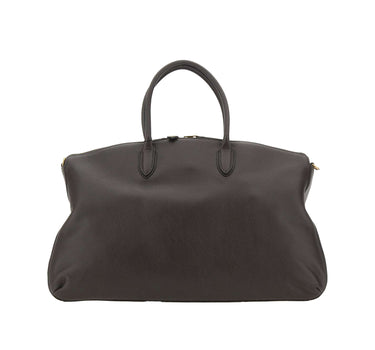 BORSALINO Borsone da weekend in pelle BROWN Donna 