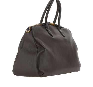 BORSALINO Borsone da weekend in pelle BROWN Donna 