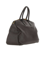 BORSALINO Borsone da weekend in pelle BROWN Donna 