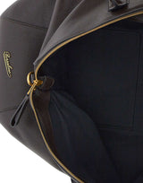 BORSALINO Borsone da weekend in pelle BROWN Donna 