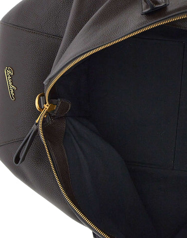 BORSALINO Borsone da weekend in pelle BROWN Donna 
