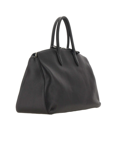 BORSALINO Borsone da weekend in pelle BLACK Donna 