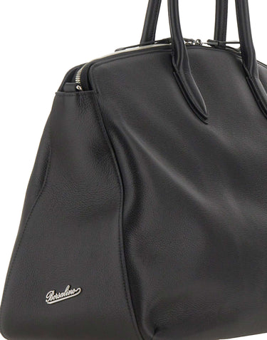 BORSALINO Borsone da weekend in pelle BLACK Donna 