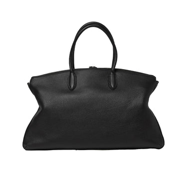 BORSALINO Borsone da weekend in pelle BLACK Uomo 