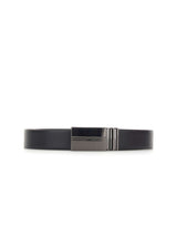 BOSS Cintura in pelle con due fibbie BLACK Uomo 