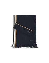 BOSS Set cappello e sciarpa "Henzo" BLUE Uomo 