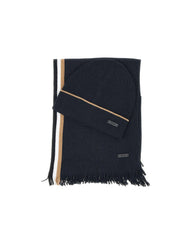 BOSS Set cappello e sciarpa "Henzo" BLUE Uomo 