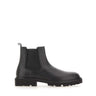 BOSS Stivali in pelle martellata BLACK Uomo 