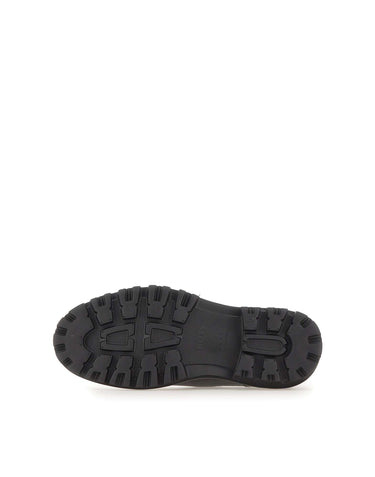 BOSS Stivali in pelle martellata BLACK Uomo 