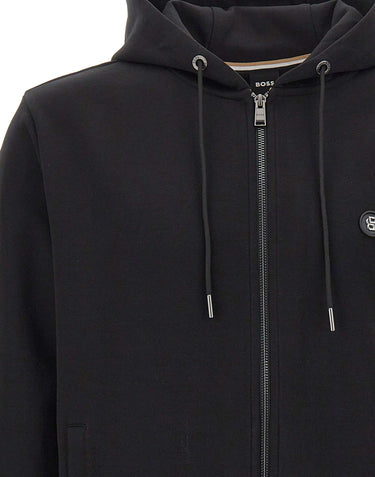 BOSS Felpa con zip BLACK Uomo 