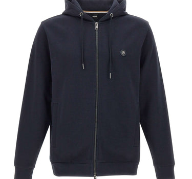 BOSS Felpa con zip BLUE Uomo 