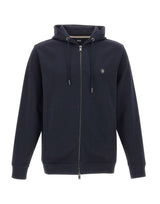 BOSS Felpa con zip BLUE Uomo 