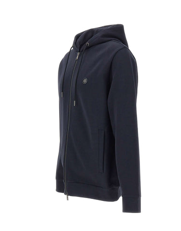 BOSS Felpa con zip BLUE Uomo 