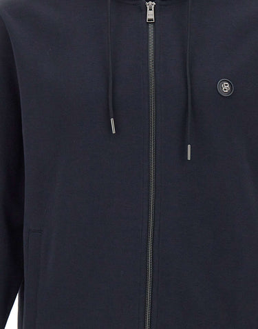 BOSS Felpa con zip BLUE Uomo 
